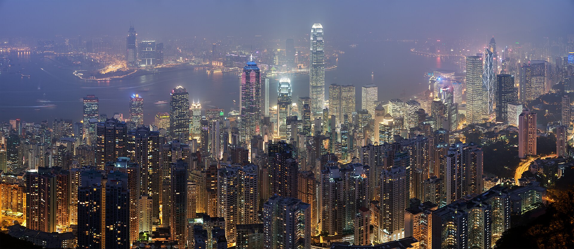 香港维多利亚港实景